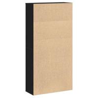 Boekenkast 60x24x120 cm bewerkt hout zwart eikenkleurig - thumbnail