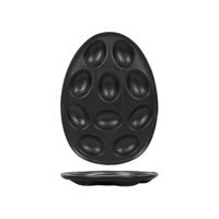 Eierschaal zwart 10 eieren 26x19x2cm - thumbnail