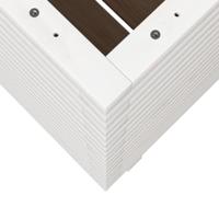 Plantenbak 60x60x72 cm massief grenenhout wit - thumbnail