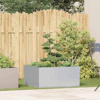 VidaXL Plantenbak 80x80x40 cm gegalvaniseerd staal