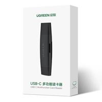 Ugreen SD/micro SD-kaartlezeradapter (USB-A/USB-C) zwart (CM304) - thumbnail