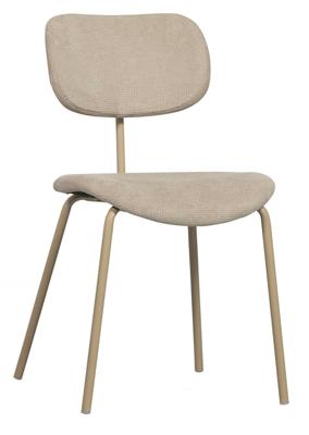 WOOOD Eetkamerstoel 'Link' Chenille, kleur Zand