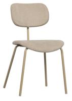 WOOOD Eetkamerstoel 'Link' Chenille, kleur Zand - thumbnail