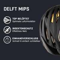 Olympic Sportswear Alpina sports tour helm delft mips 51-56 mat zwart - thumbnail