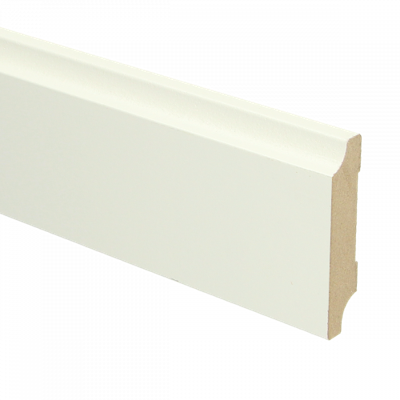 MDF Retro plint 70x15 voorgelakt RAL9010 - lengte 240cm