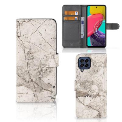 Samsung Galaxy M53 | Bookcase | Marmer Beige | Portemonnee hoesje