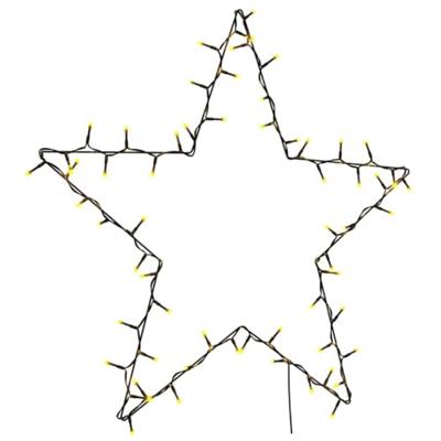 VidaXL Kerstverlichting ster silhouet 80 leds warm wit VidaXL Kerstverlichting ster silhouet 80 leds warm wit