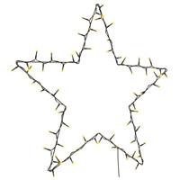 VidaXL Kerstverlichting ster silhouet 80 leds warm wit - thumbnail