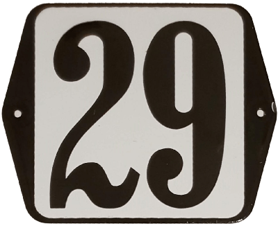 Huisnummer naambordje standaard 15x12 cm nummer 29 - Warentuin mix