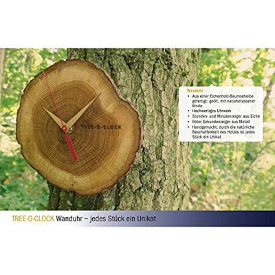TFA Dostmann 60.3046.08 Wandklok Kwarts 172 mm x 180 mm x 40 mm Eiken, Hout Van hout - thumbnail