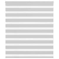 VidaXL Zebra rolgordijn 130x150 cm stofbreedte 125,9 cm lichtgrijs - thumbnail