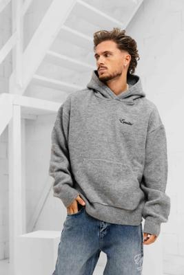 Equalité Fluffy Knit Hoodie Heren Grijs - Maat L - Kleur: ZwartGrijs | Soccerfanshop