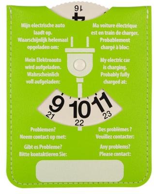 Parkeerschijf Kangaro E-car met blauwe en groene zijde