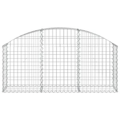 VidaXL Schanskorf gewelfd 150x30x60/80 cm gegalvaniseerd ijzer