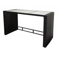 Tuinbar - Aluminium Wicker Glas - Zwart 185 x 80 x 110 cm - thumbnail