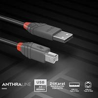 LINDY USB-kabel USB 2.0 USB-A stekker, USB-B stekker 7.50 m Zwart 36676 - thumbnail