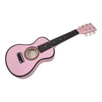 Playwood kindergitaar - roze houten speelgoedinstrument met 6 snaren - thumbnail