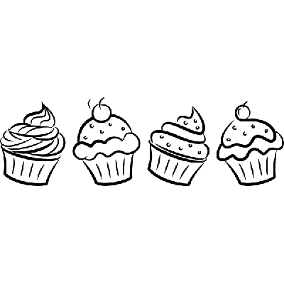 Cupcakes - Muursticker Cupcakes - Muursticker