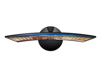 Samsung C27F398F (LC27F398FWUXEN) 68,58 cm LED Curved Monitor 1800R (D-Sub, 1.920 x 1.080 pixels, 60 Hz herhalingsfrequentie, 4 ms reactietijd) zwart VGA, HDMI, rond onderste deel 27 inch zwart