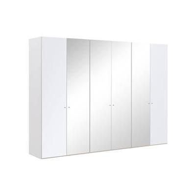 Goossens Kledingkast Easy Storage Ddk, Kledingkast 304 cm breed, 220 cm hoog, 2x glas draaideur en 4x spiegel draaideur midden Goossens Kledingkast Easy Storage Ddk, Kledingkast 304 cm breed, 220 cm hoog, 2x glas draaideur en 4x spiegel draaideur midden