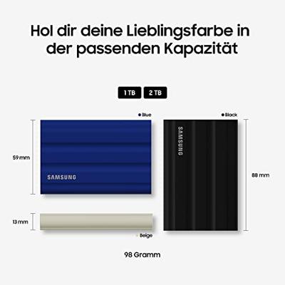 Samsung T7 Shield 2TB Externe SSD Blauw - thumbnail