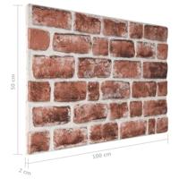 10 st Wandpanelen 3D donkerbruine baksteen EPS - thumbnail