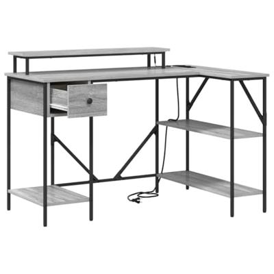 Bureau met lade Grijs sonoma 120 x 79 x 86.5 cm Bewerkt hout
