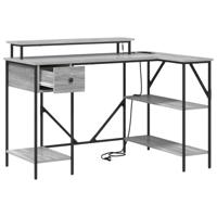 Bureau met lade Grijs sonoma 120 x 79 x 86.5 cm Bewerkt hout - thumbnail