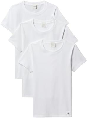 Calvin Klein 3-pack dames lounge T-shirts - Crew neck - 100% katoenen dames ondershirts met ronde hals en korte mouw
