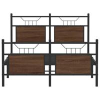 Bedframe zonder matras bewerkt hout bruin eikenkleur 120x200 cm - thumbnail