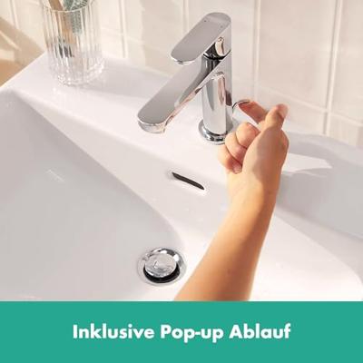 Hansgrohe Wastafelmengkraan Rebris S Eengreeps 80 Met Trekwaste Chroom