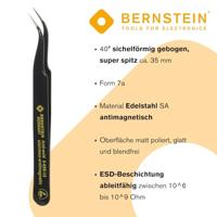 Bernstein Tools for Electronics 5-055-13 SMD-pincet 7a SA-ESD Sikkelspits, super-spits 120 mm - thumbnail
