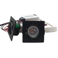 Set 2 x vierkante led inbouwspot 4W zwart - thumbnail