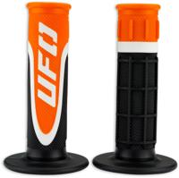 UFO PLAST griffgummi "axiom" rubber grip pair ufo black/white/orange - thumbnail