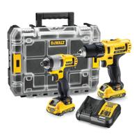 DeWALT DCK211D2T Accu combiset 2-delig (DCD710 + DCF815) 12V XR 2.0Ah in TSTAK - thumbnail