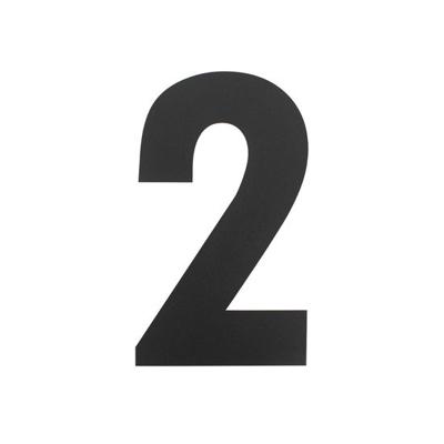 Huisnummer 2 XL hoogte 300mm rvs/mat zwart Huisnummer 2 XL hoogte 300mm rvs/mat zwart