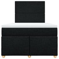 Boxspring met matras stof zwart 120x190 cm - thumbnail