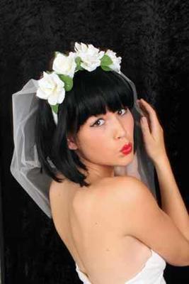 Diadeem bloemen + tule