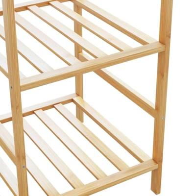 VidaXL Kledingrek met schappen 100x50x184,5 cm bamboe