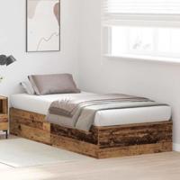 Bedframe met opslag Oud hout 200 x 80 x 31.5 cm Bewerkt hout - thumbnail
