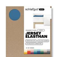 Schlafgut Schlafgut EASY Jersey Elasthan Topper Hoeslaken XL - 180x200 - 200x220 615 Blue Mid - thumbnail