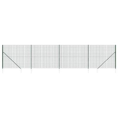 Draadgaashek met grondankers 1,4x10 m groen