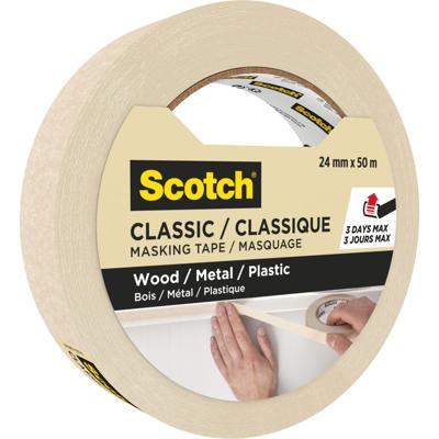Afplaktape scotch classic 24mmx50m beige | 24 stuks