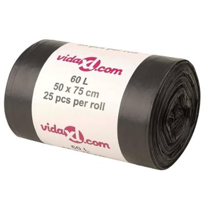 VidaXL Vuilniszakken 250 st 60 l zwart VidaXL Vuilniszakken 250 st 60 l zwart