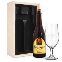 Bierpakket met gegraveerd glas - La Trappe Isid'or - thumbnail