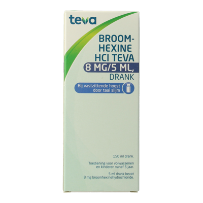Teva Broomhexine HCL 8mg / 5ml 150 Milliliter