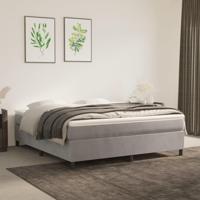 Boxspring met matras fluweel lichtgrijs 180x200 cm - thumbnail