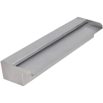 VidaXL Zwembadwaterval rechthoekig 45 cm roestvrij staal