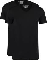 Garage Bio Cotton Body Fit V-Neck (0222) T-Shirt Black (2 Pack) - thumbnail
