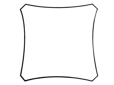 Perel GSS4360 Schaduwdoek sun sails 3600 mm x 3600 mm 1 stuk(s)